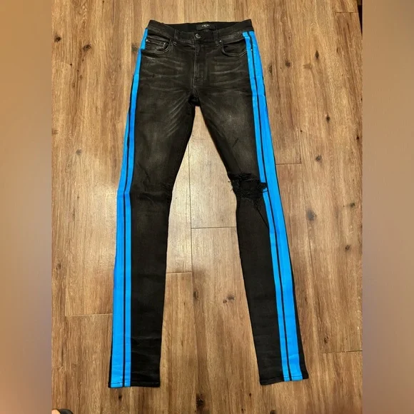 Amiri blue strip jeans - Picture 1 of 3